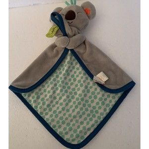 B Baby Lovey Cuddly Plush Koala Bear Gray Lovey Soft Security Blanket Gray